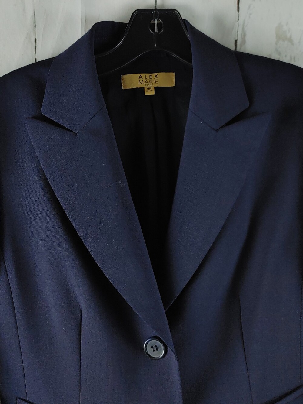 Alex Evenings Navy Blue Tailored Blazer Size 4P - Picture 4 of 16